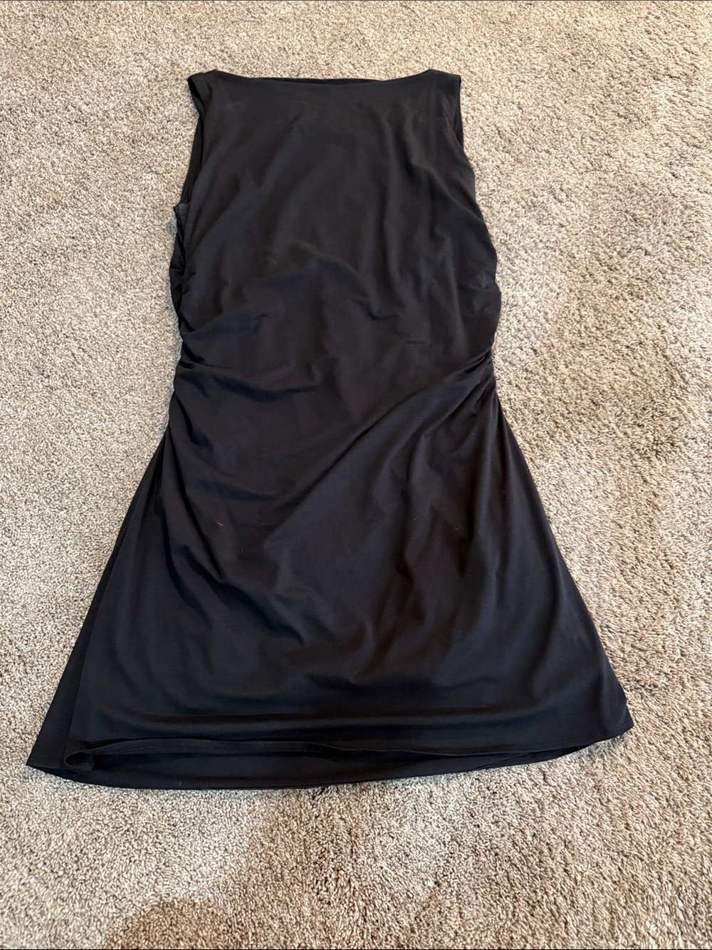 Abercrombie & Fitch Black Sleeveless Midi Dress